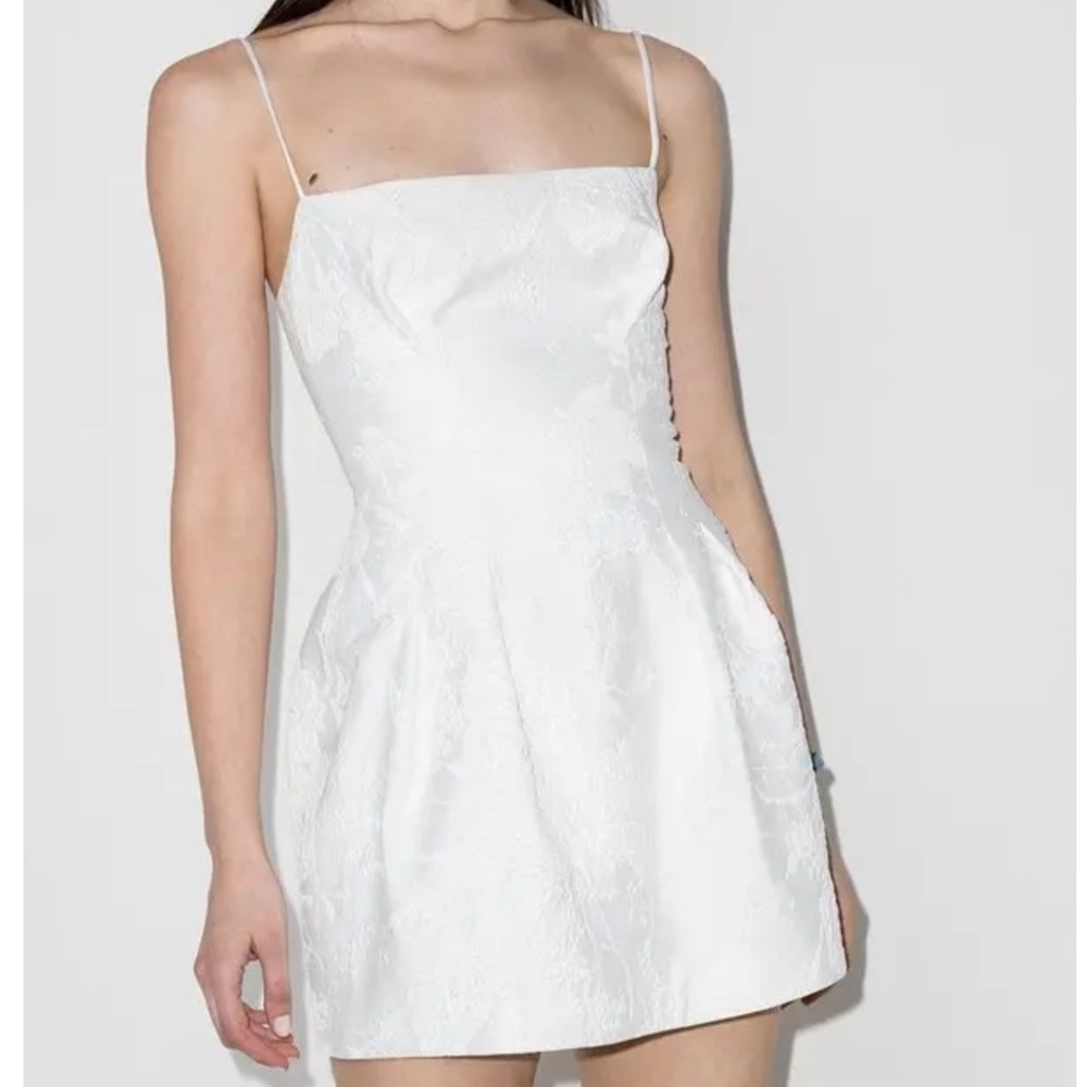 ROSARIO Jacquard Square Neck Mini Dress Bridal Wedding Reception